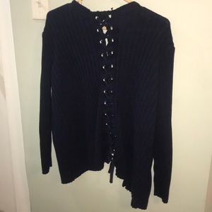 Sweater with unique back
